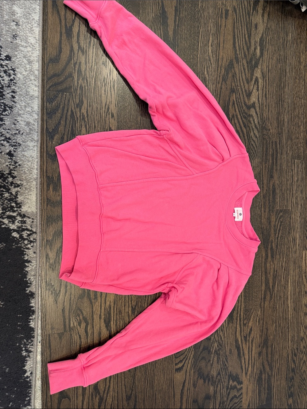 Sundry Vibrant Pink Crewneck Sweatshirt